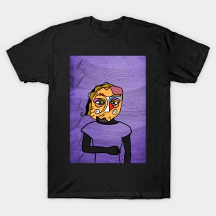 Exceptional Digital Art Collectible - Character with FemaleMask, AbstractEye Color, and BlueSkin on TeePublic T-Shirt